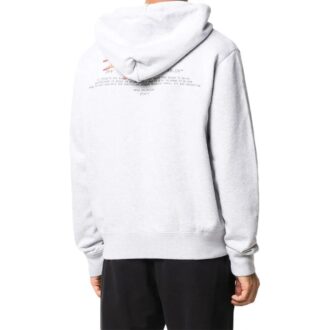 Pull à capuche avec logo imprimé FW20 pour homme, gris