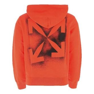 Pull à capuche FW20 Stencil pour homme, orange