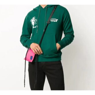 Pull à capuche imprimé FW20 Kiss 21 pour homme, vert