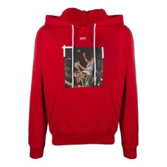 Pull à capuche imprimé FW20 Pascal pour homme, rouge