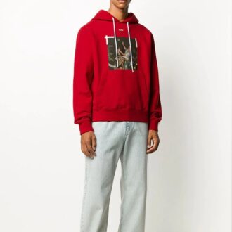 Pull à capuche imprimé FW20 Pascal pour homme, rouge