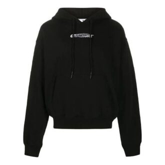 Pull à capuche imprimé FW20 pour homme, noir