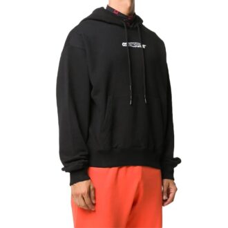 Pull à capuche imprimé FW20 pour homme, noir