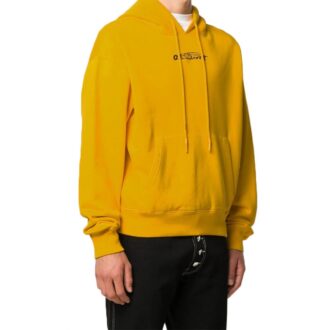 Pull à capuche imprimé FW20 Workers pour homme, jaune