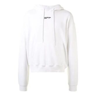 Pull à capuche imprimé logo FW20 pour homme, blanc