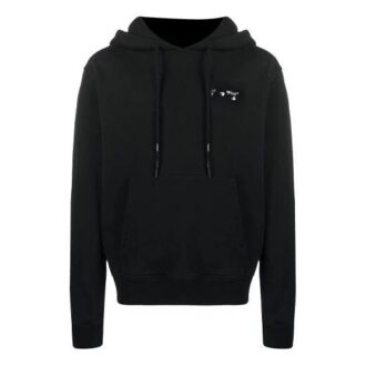 Pull à capuche imprimé logo FW20 pour homme, noir