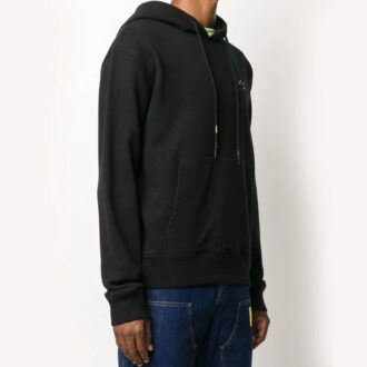 Pull à capuche imprimé logo FW20 pour homme, noir