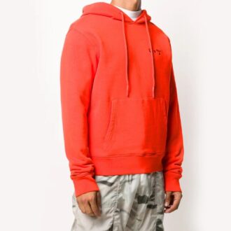 Pull à capuche imprimé logo FW20 pour homme, orange