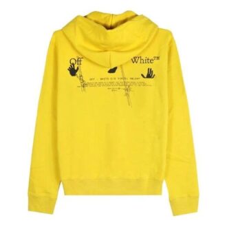 Pull à capuche imprimé logo Workers FW20 pour homme, jaune