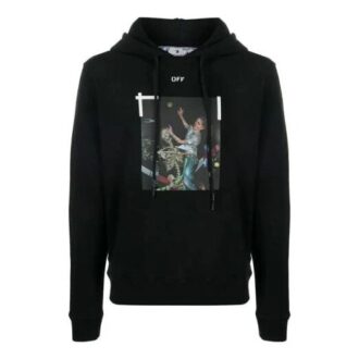 Pull à capuche imprimé Pascal pour homme, noir