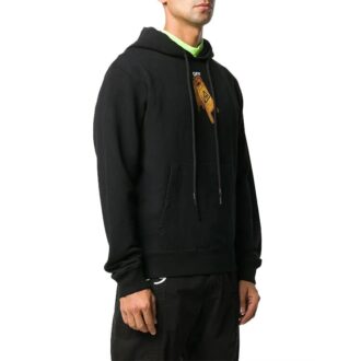 Pull à capuche imprimé Pascal pour homme, noir