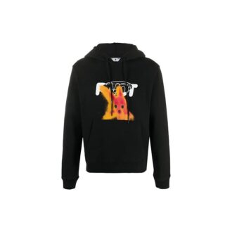 Pull à capuche imprimé Pivot Fish FW20 pour homme, noir