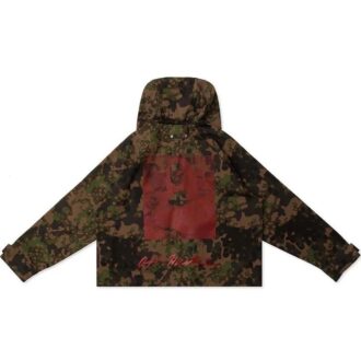 Pull à capuche zippé imprimé MONALISA pour homme, motif camouflage
