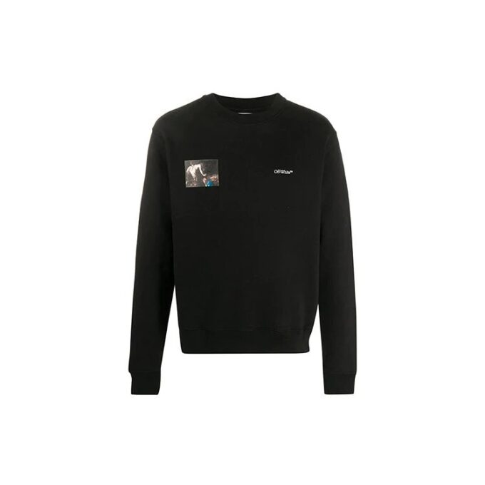 Pull Caravaggio Angel Printing pour homme, noir, collection automne-hiver 2020