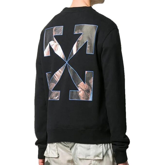 Pull Caravaggio Angel Printing pour homme, noir, collection automne-hiver 2020