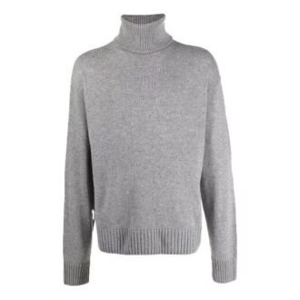 Pull à col montant côtelé, version standard, unisexe, gris