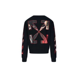 Pull à col rond ajusté Caravaggio « Noir/Rouge »