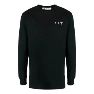 Pull à col rond avec logo imprimé SS21, version noire