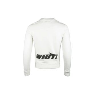 Pull à col rond avec logo imprimé, version blanche