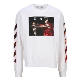 Pull à col rond de sport blanc SS21