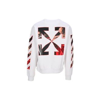 Pull à col rond de sport blanc SS21