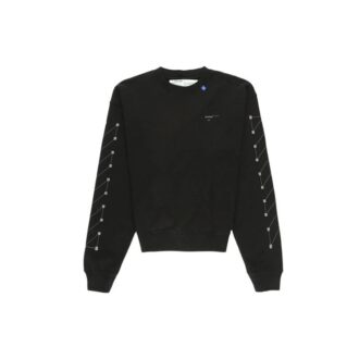 Pull à col rond en coton Off-White pour homme, noir