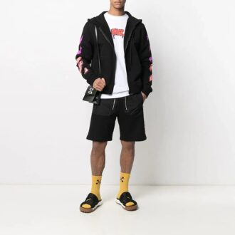 Pull à col rond et manches courtes blanc avec logo imprimé SS21 Pull à col rond et manches courtes blanc avec logo imprimé SS21