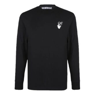Pull à col rond et manches longues avec logo imprimé, version standard, noir Pull à col rond et manches longues avec logo imprimé, version standard, noir