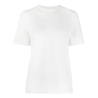 Pull à col rond et manches Shorts Off-White SS21, couleur unie, version standard, blanc Pull à col rond et manches Shorts Off-White SS21, couleur unie, version standard, blanc