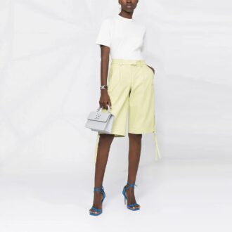 Pull à col rond et manches Shorts Off-White SS21, couleur unie, version standard, blanc Pull à col rond et manches Shorts Off-White SS21, couleur unie, version standard, blanc