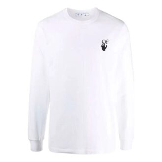Pull à col rond FW21 avec motif Arrows et logo, version standard, blanc