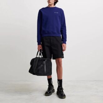 Pull à col rond Off-White pour homme FW21 avec logo Arrows, bleu