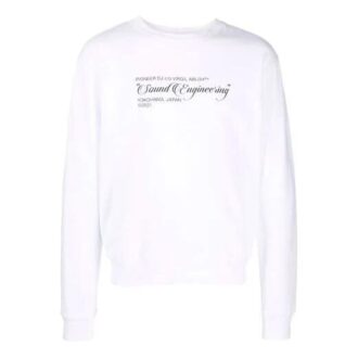 Pull à col rond slim fit blanc à motif peint Off-White pour homme FW21
