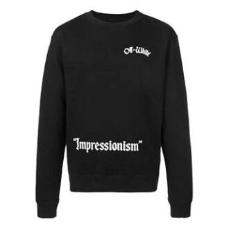 Pull à col rond slim Impressionist Virgil Abloh SS19 Noir