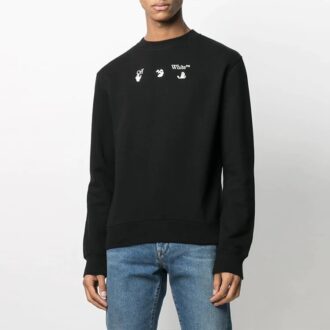 Pull à col rond SS21 Peace Worldwide Logo Noir