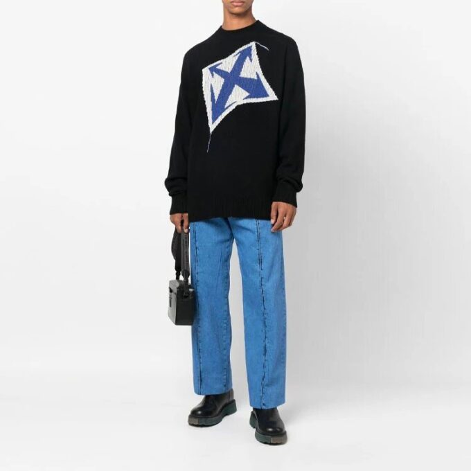 Pull en laine Arrows Intarsia
