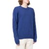 Pull en laine bleu à col rond et manches longues Off-White pour homme, collection automne-hiver 2022, motif géométrique et intarsia