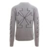 Pull en laine brodé de logo Off-White pour homme, gris