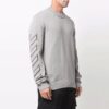 Pull en laine brodé de logo Off-White pour homme, gris
