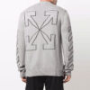 Pull en laine brodé de logo Off-White pour homme, gris