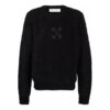 Pull en laine à manches longues Off-White pour homme FW21, motif Arrows et logo, noir