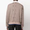 Pull en laine à motif logo et côtes Off-White pour homme, version beige