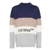 Pull en laine multicolore à col rond