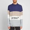 Pull en laine multicolore à col rond