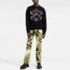 Pull en laine tricoté à motif flèche 3D Off-White pour homme FW21, coupe ample, noir