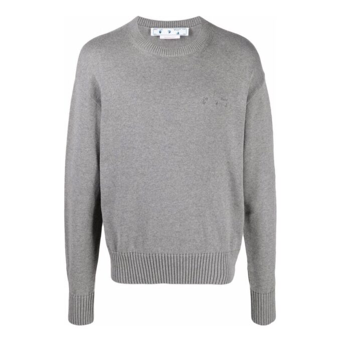 Pull en maille avec logo brodé