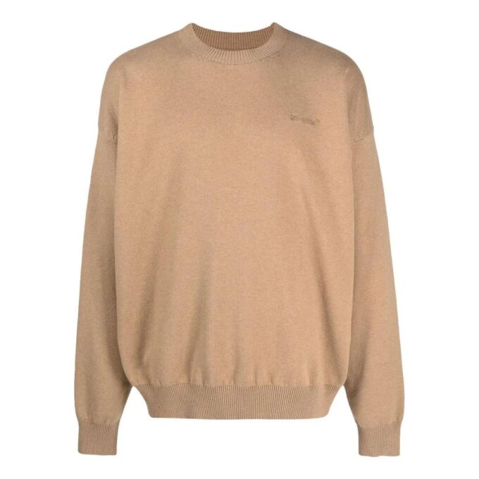 Pull en maille avec logo brodé