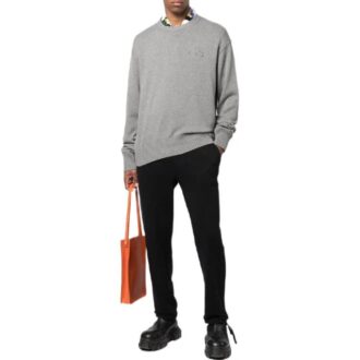 Pull en maille avec logo brodé