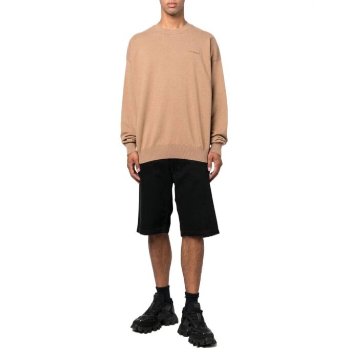 Pull en maille avec logo brodé