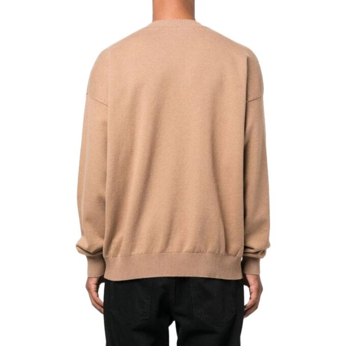 Pull en maille avec logo brodé